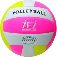 Волейбольный мяч Zez BZ-1904 (4 размер, белый/розовый/желтый)