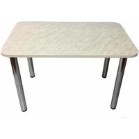 Кухонный стол Solt 110x70 (мрамор белый/ноги хром)