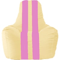 Кресло-мешок Flagman Спортинг С1.1-142 (светло-бежевый/розовый)
