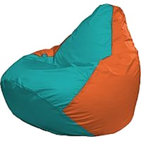Кресло-мешок Flagman Груша Медиум Г1.1-296 (бирюзовый/оранжевый)