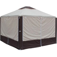 Тент-шатер Митек Пикник-Элит 3x3 м (бежевый/коричневый)