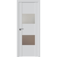 Межкомнатная дверь ProfilDoors 21U R 90x200 (аляска, стекло серебряный лак)