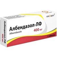 Препарат для лечения заболеваний ЖКТ Лекфарм Албендазол-ЛФ, 400 мг, 1 табл.