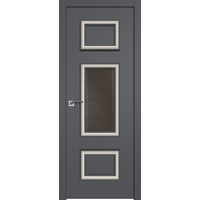 Межкомнатная дверь ProfilDoors 67SMK (серый матовый, кожа jolly patagonia, белая патина)