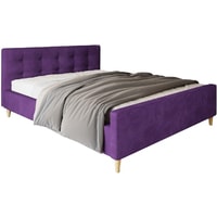 Кровать Настоящая мебель Pinko 160x200 (вельвет, фиолетовый)