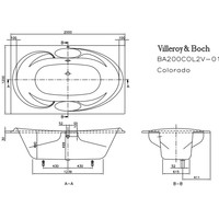 Ванна Villeroy & Boch Colorado (BA200COL2V) 200x120