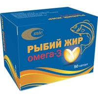 Витамины, минералы MIC Рыбий Жир Омега-3, 50 капс.