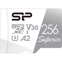 Карта памяти Silicon-Power Superior microSDXC SP256GBSTXDA2V20SP 256GB (с адаптером)