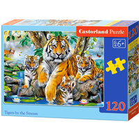 Пазл Castorland Семья тигров у ручья B-13517