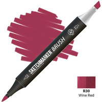 Маркер художественный Sketchmarker Brush Двусторонний R30 SMB-R30 (красное вино) в Лиде