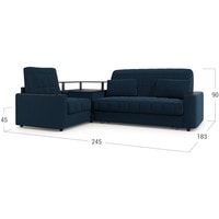 Угловой диван Moon Family 018 003567 (левый, синий)