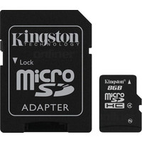 Карта памяти Kingston microSDHC 8 Гб (SDC4/8GB)