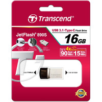 USB Flash Transcend JetFlash 890S USB3.1 + Type-C 16GB [TS16GJF890S]
