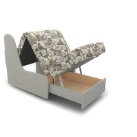 Кресло-кровать Мебель-АРС Аккорд №2 (флок, газета коричневый)