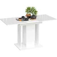 Кухонный стол Трия Кельн Тип 1 (белый/стекло белый глянец)