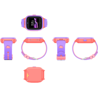 Детские умные часы LeeFine Q27 4G (розовый/фиолетовый)