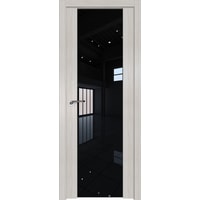 Межкомнатная дверь ProfilDoors 8X 60x200 (эш вайт мелинга/стекло черный триплекс)