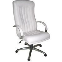 Кресло VIROKO STYLE Vertikal chrome (кожа, мультиблок, белый)