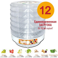 Сушилка для овощей и фруктов Спектр-Прибор Ветерок-2 Люкс (8 поддонов, прозрачный)