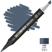 Маркер художественный Sketchmarker Brush Двусторонний CG2 SMB-CG2 (прохладный серый 2)