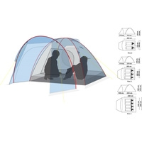 Треккинговая палатка Canadian Camper Rino 4 (синий)