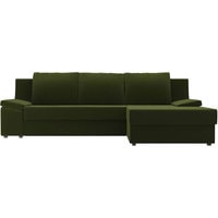 Угловой диван Лига диванов Челси 105338 (правый, зеленый)