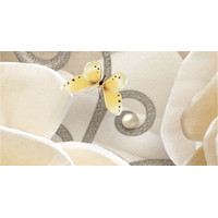 Фотообои ФабрикаФресок 3D Цветы с бабочками 873270 (300x270)