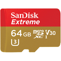 Карта памяти SanDisk Extreme microSDXC UHS-I + адаптер 64GB [SDSQXAF-064G-GN6MA]