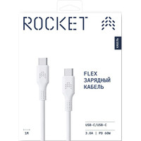 Кабель uBear Rocket Flex USB Type-C - USB Type-C RDC511WH01FL-CC (1 м, белый)