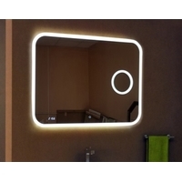  Континент Зеркало Bliss LED 120x80 (увеличительное зеркало, часы, теплая подсветка)