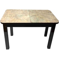 Кухонный стол Solt Мила 3 (мрамор золотой/ноги квадратные черные)