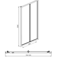 Душевая дверь Aquanet Alfa NAA6422 80 (прозрачное стекло)