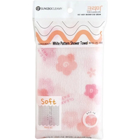 Мочалка Sungbo Cleamy Clean&Beauty White Pattern Shower Towel (28x95)
