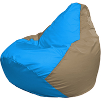 Кресло-мешок Flagman Груша Г2.1-271 (голубой/тёмно-бежевый)