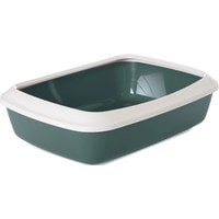 Туалет-лоток Savic Iriz + Rim 42 см (белый/зеленый)
