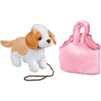 Классическая игрушка Bondibon Милота Собачка Бигль в розовой сумке BB4601