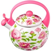 Чайник со свистком Vetta Цветы 894-406 (розовые розы)