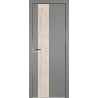 Межкомнатная дверь ProfilDoors 5E 80x200 (грей/вставка каштан светлый)