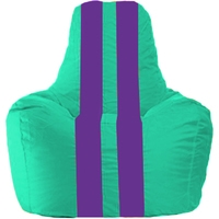 Кресло-мешок Flagman Спортинг С1.1-285 (бирюзовый/фиолетовый)