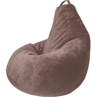 Кресло-мешок Palermo Bormio микровелюр XL (шоколад)