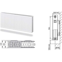 Стальной панельный радиатор Лемакс Compact 33 500x400