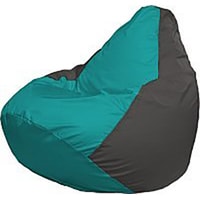 Кресло-мешок Flagman Груша Медиум Г1.1-287 (бирюзовый/тёмно-серый)