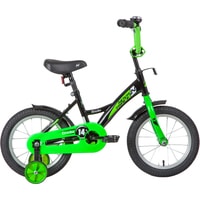Детский велосипед Novatrack Strike 14 2020 143STRIKE.BKG20 (черный/зеленый)