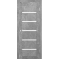 Межкомнатная дверь Юркас Stark ST8 ДО 80x200 (бетон светлый/мателюкс матовое)