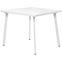 Кухонный стол Millwood Шанхай 90x90x75 (белый/металл белый)
