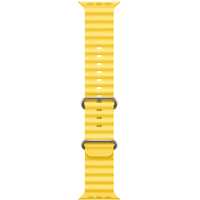 Умные часы Apple Watch Ultra LTE 49 мм (титановый корпус, титановый/желтый, ремешок из эластомера)