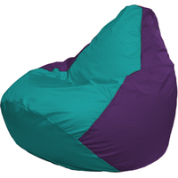 Кресло-мешок Flagman Груша Г2.1-285 (бирюза/фиолетовый)