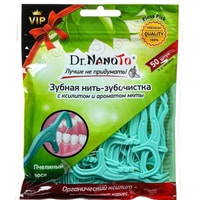 Зубная нить Dr. NanoTo С ксилитом и ароматом мяты 50 шт