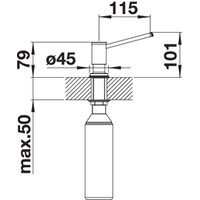 Дозатор для жидкого мыла Blanco Livia (хром) [521291]