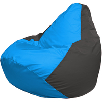 Кресло-мешок Flagman Груша Г2.1-270 (голубой/тёмно-серый)